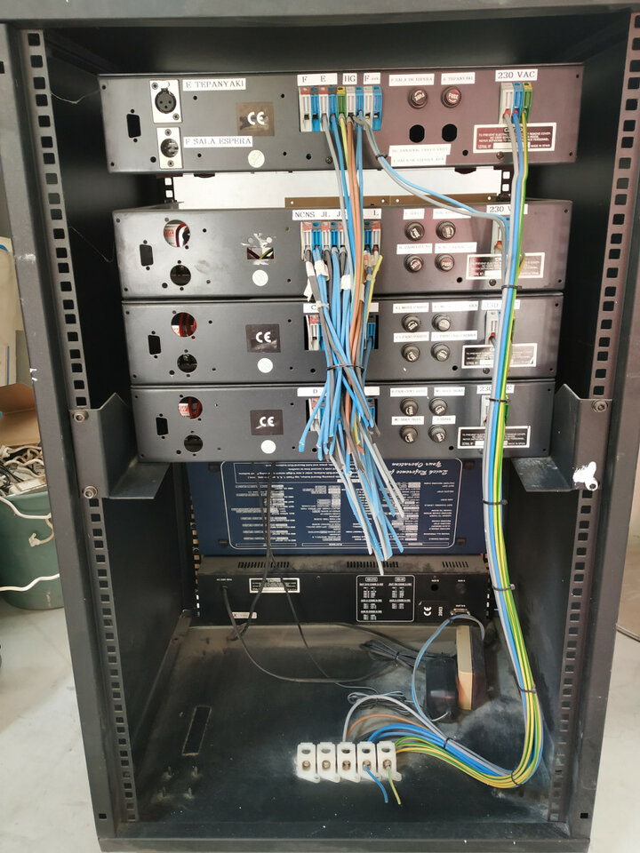 Rack de Dimmer Dmx Led con master mezcladores.