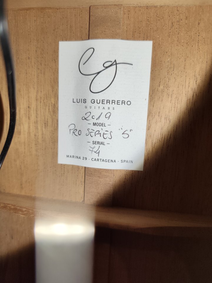 Guitarra acústica luthier Luis Guerrero (2400€) Modelo S