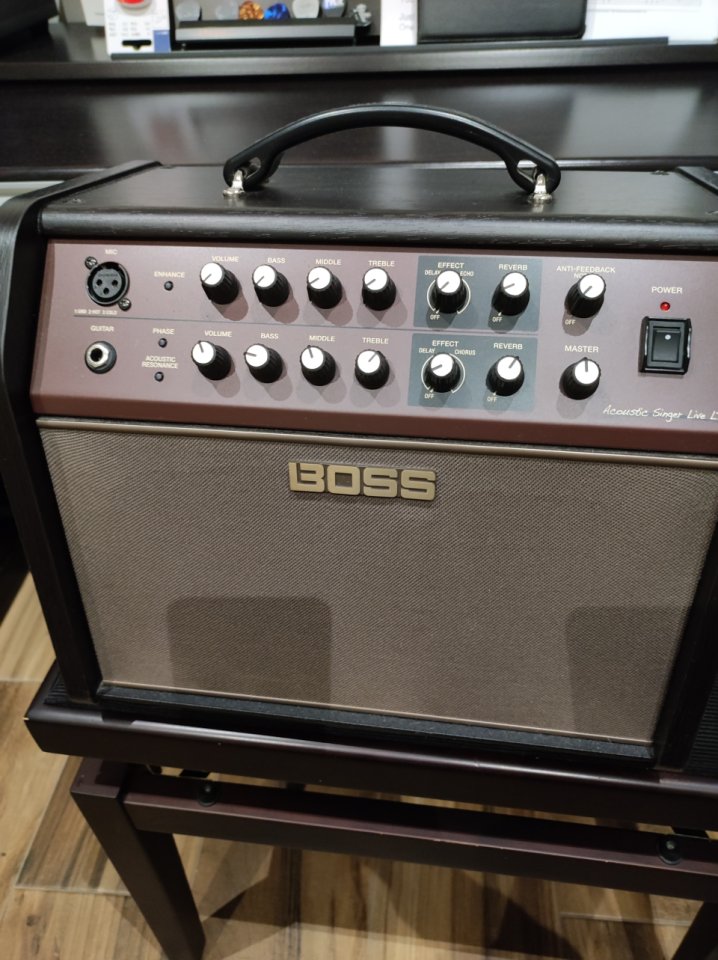 Guitarra acústica Lag T118 Tramontana y amplificador Boss .