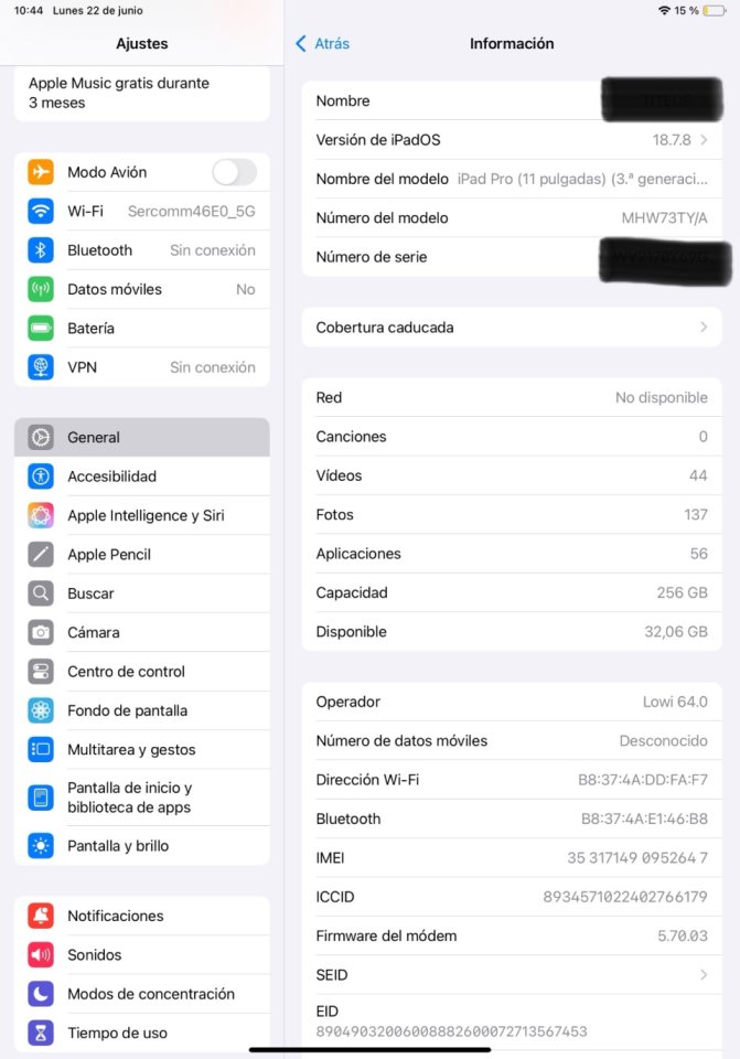 IPAD PRO 3ª GENERACION de segunda mano · Foto 2 de 4 · Murcia · 490 €