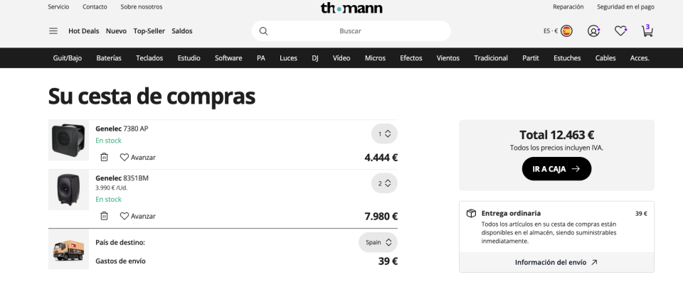 Genelec 8351b + Sub Genelec 7380A + GLM Software + Soportes Originales.