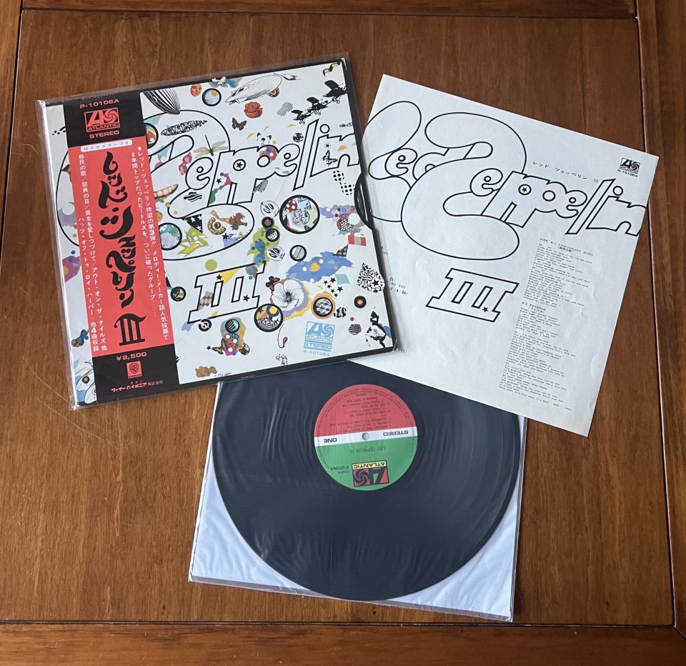 Led Zeppelin III Japan lp OBI + póster