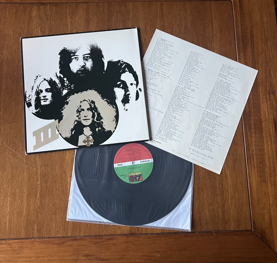 Led Zeppelin III Japan lp OBI + póster