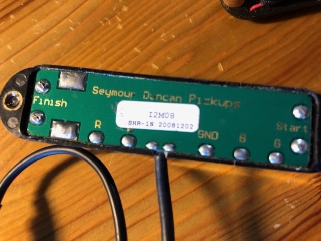 Pastillas Seymour Duncan SHR 1. B y N