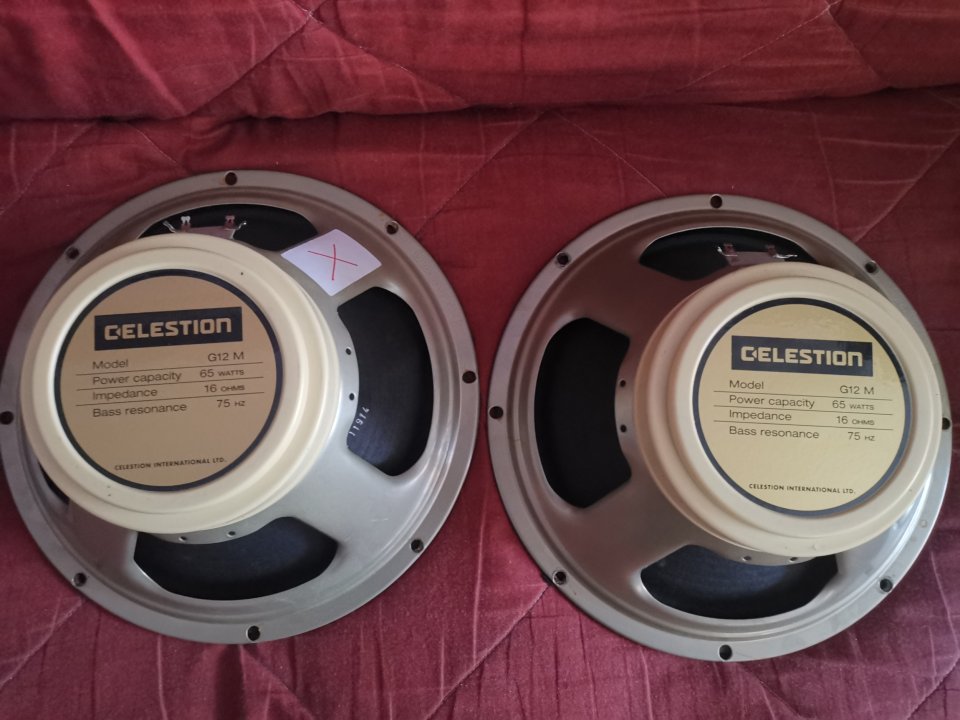 RESERVADOS: Dos Celestion Creamback G65M defectuosos
