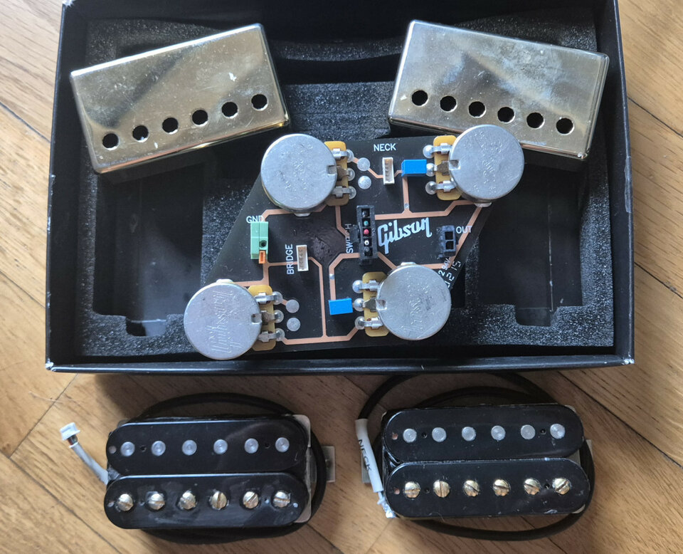 O cambio gibson 498t/490r doradas + PCB