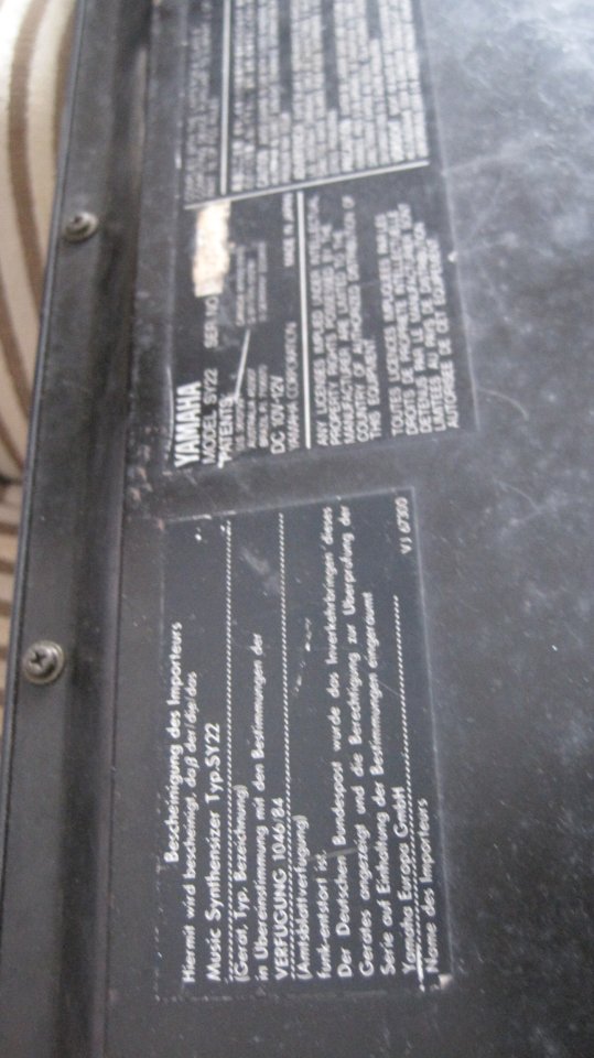 Sintetizador Yamaha SY22 Vintage