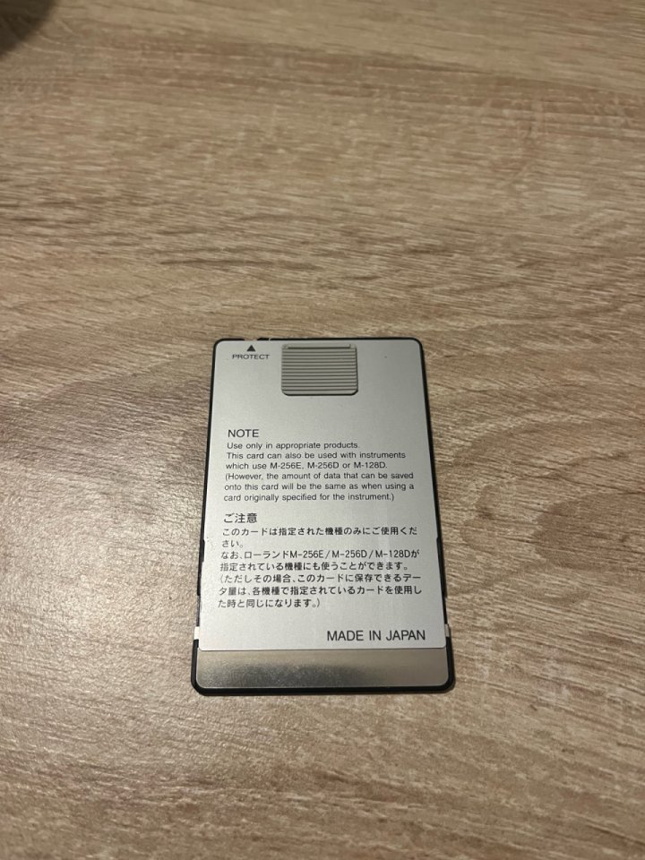 Roland memory card M-512E RAM 64K