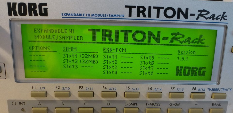 KORG Triton Rack. Expander MIDI + Sampler + ampliación 64 MB RAM