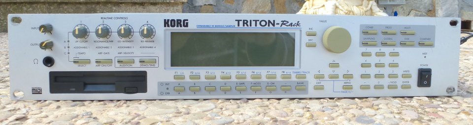 KORG Triton Rack. Expander MIDI + Sampler + ampliación 64 MB RAM