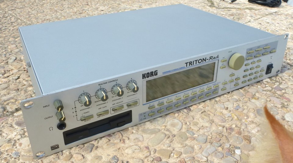KORG Triton Rack. Expander MIDI + Sampler + ampliación 64 MB RAM