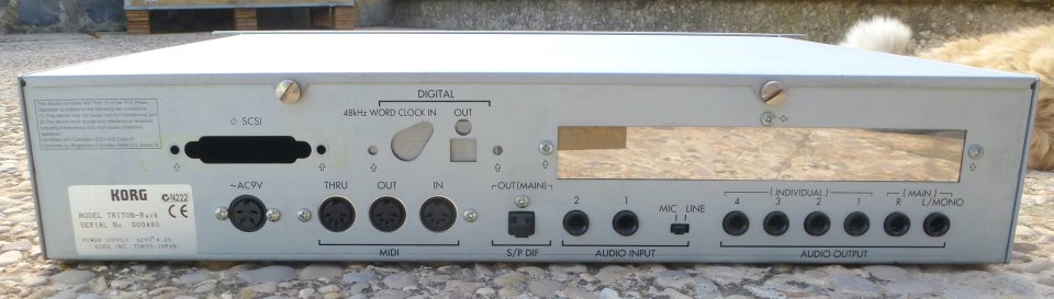 KORG Triton Rack. Expander MIDI + Sampler + ampliación 64 MB RAM