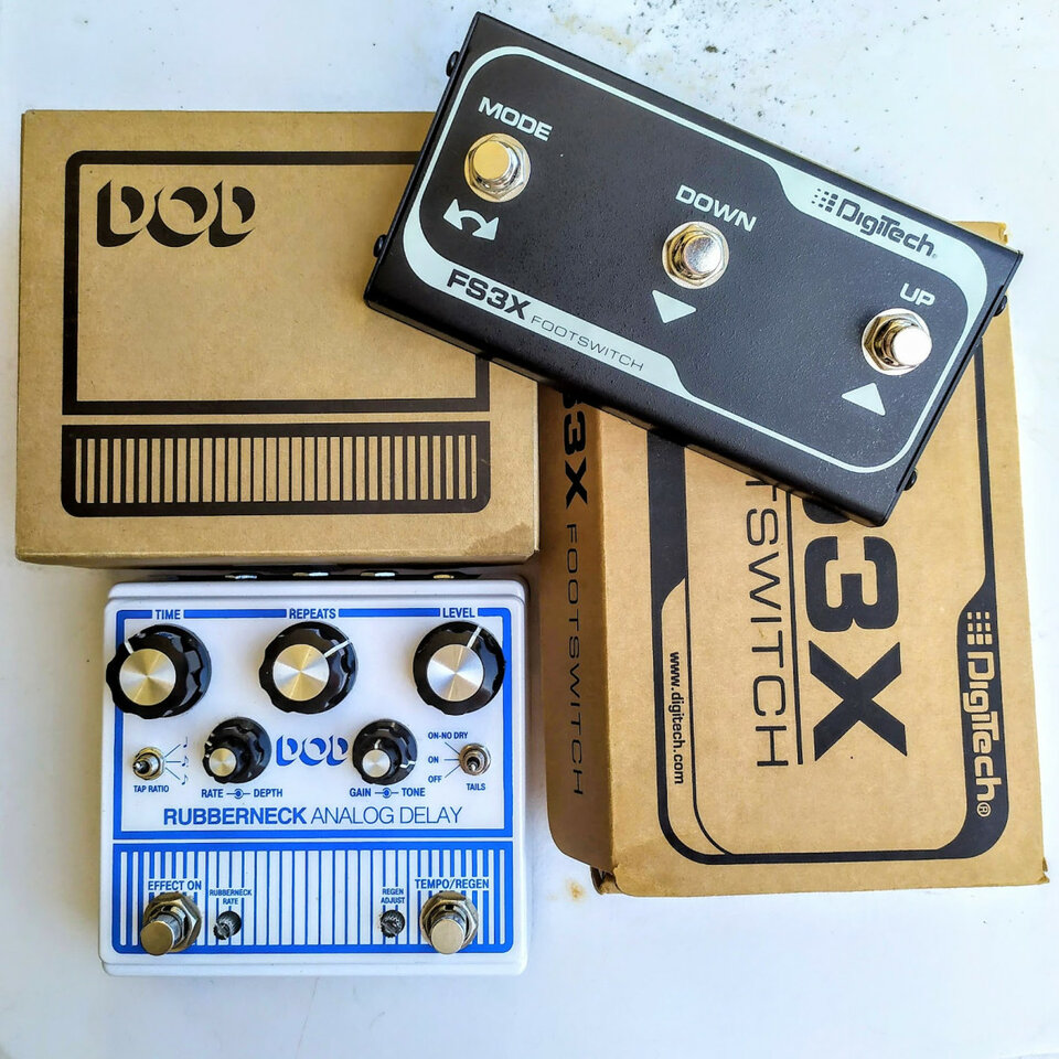 DOD Rubberneck Analog Delay con el FSX3 footswitch