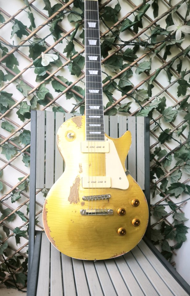 Les Paul Gold top Heavy Relic + Mojo Pickups + Extras ¡ENVÍO INCLUIDO! de segunda mano · Foto 1 de 7 · Murcia · 450 €