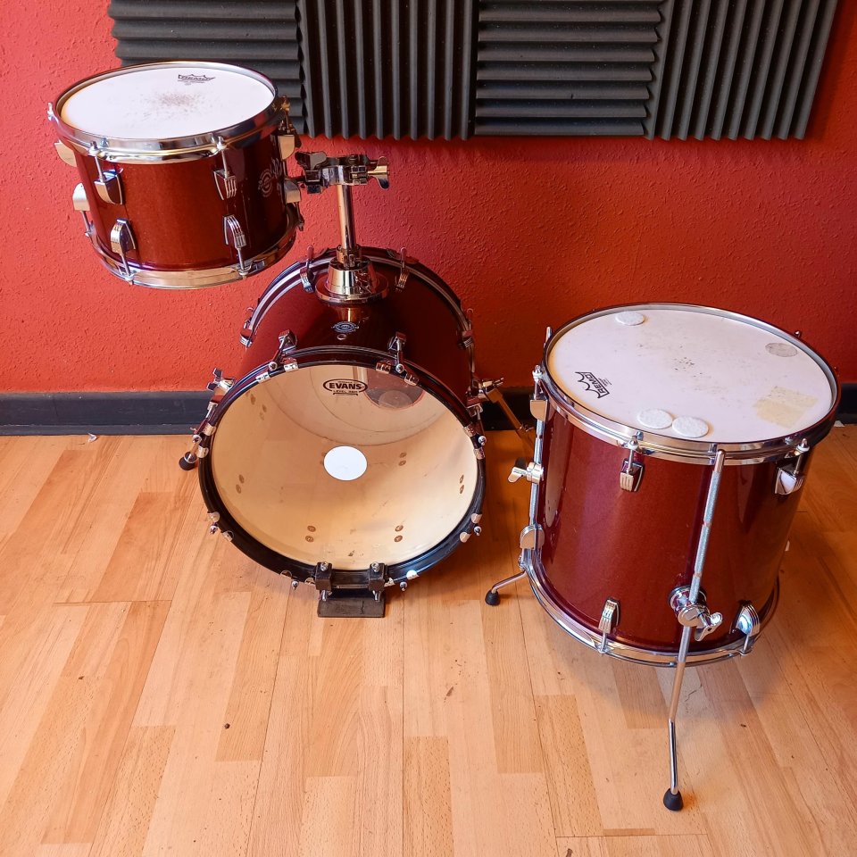 Batería LUDWIG Breakbeats 16" 10" 13" Red Sparkle