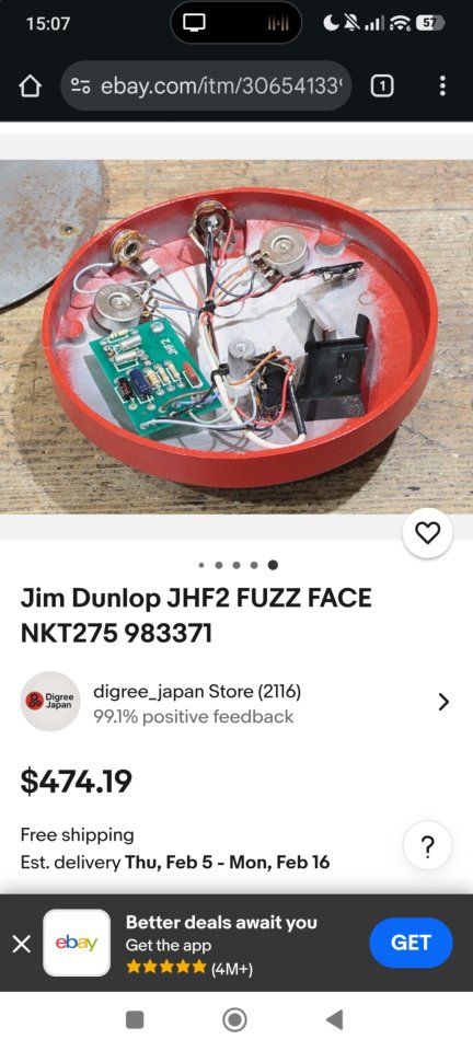Jim Dunlop Fuzz Face 90s JHF2