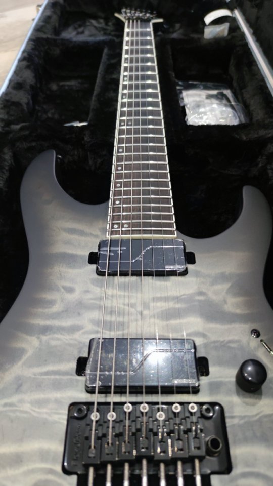 ESP LTD M-1007B QM charcoal burst satín 7 cuerdas. de segunda mano · Foto 2 de 10 · Badajoz · 1500 €