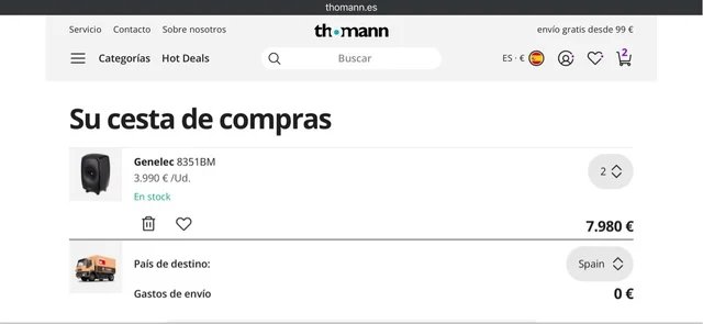 Genelec 8351B + Kit GLM + Soportes **IMPOLUTOS**