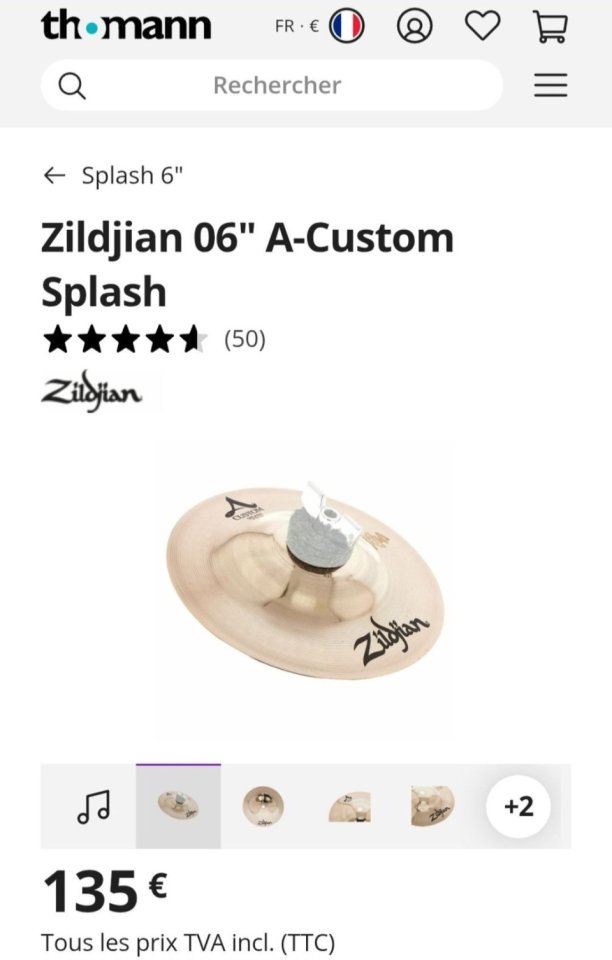 Splash 6" Zildjian A Custom Envío OK