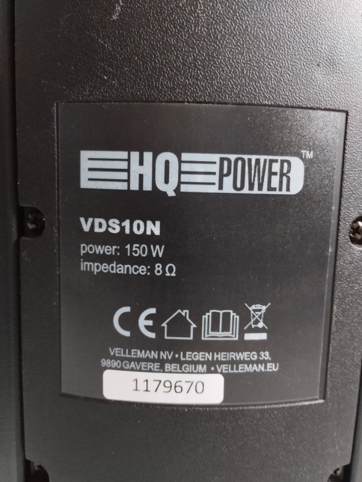 Altavoces HQ Power VDS10N 2x 150w de segunda mano · Foto 4 de 6 · Alicante · 150 €