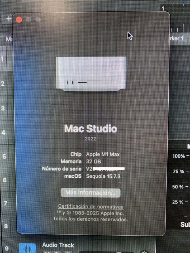 Apple Mac Studio M1 Max 1TB/ 32gb/10 nucleos/gpu 24 nucleos/ `garantía`