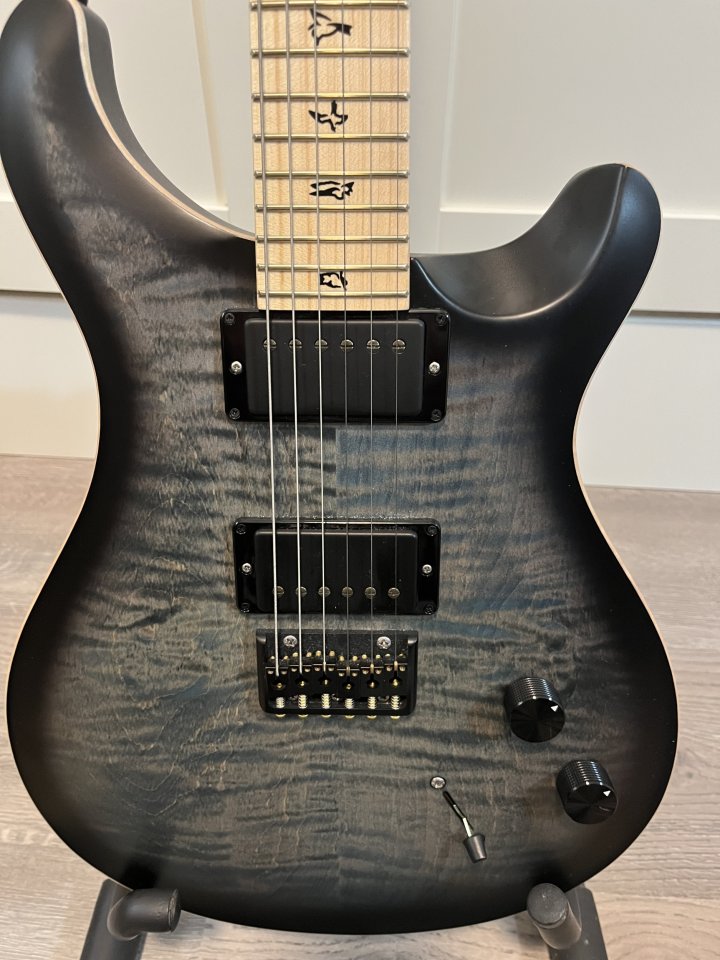 PRS CE Dustie Waring Faded Blue Burst USA por 7 cuerdas 26,5/27 de segunda mano · Valencia