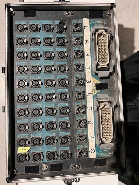 manguera sonido Pinanson 40 canales + 10 retornos + pach + pulpos monitores