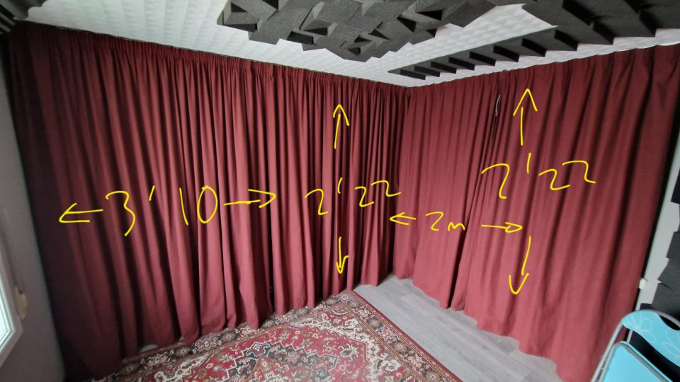 Cortinas Acusticas confeccionadas.