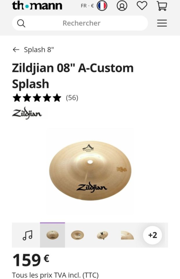 Splash 8" Zildjian A Custom Envío OK