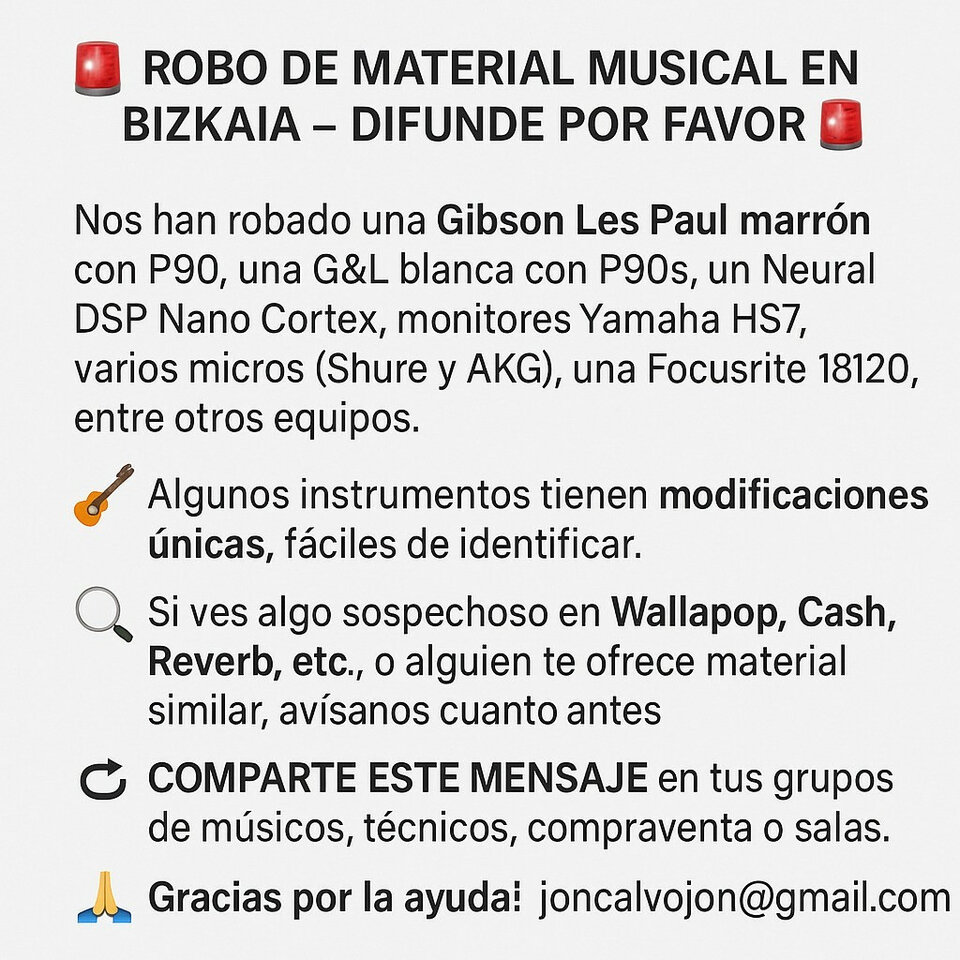 Robo de guitarras