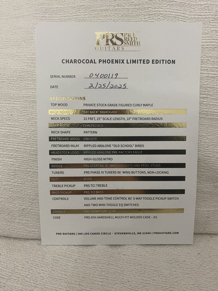 Prs Phoenix 40Aniversary Limited Edition de segunda mano · Foto 10 de 10 · Almería · 8000 €