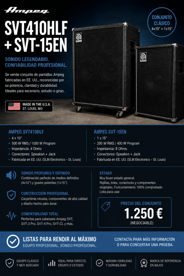 Pantallas Ampeg de segunda mano · Foto 1 de 10 · Araba · 1250 €
