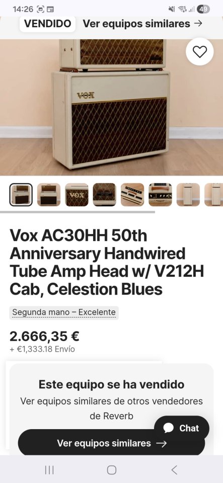 LIQUIDACIÓN! Vox Heritage AC30H 50th Anniversary Handwired de segunda mano · Foto 2 de 2 · Jaén · 1650 €