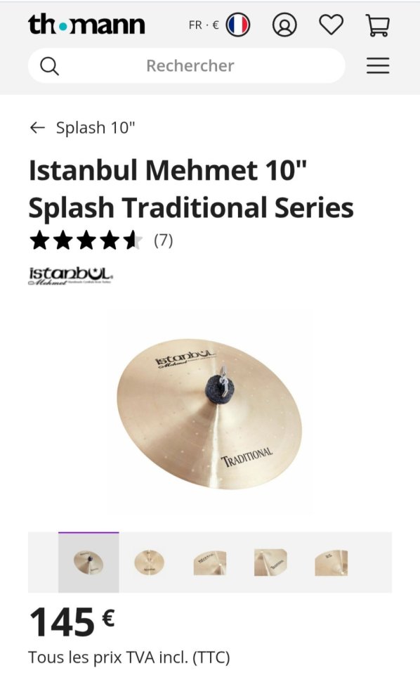 Splash 10" Istanbul Traditional NUEVO Factura 145€ Envío OK