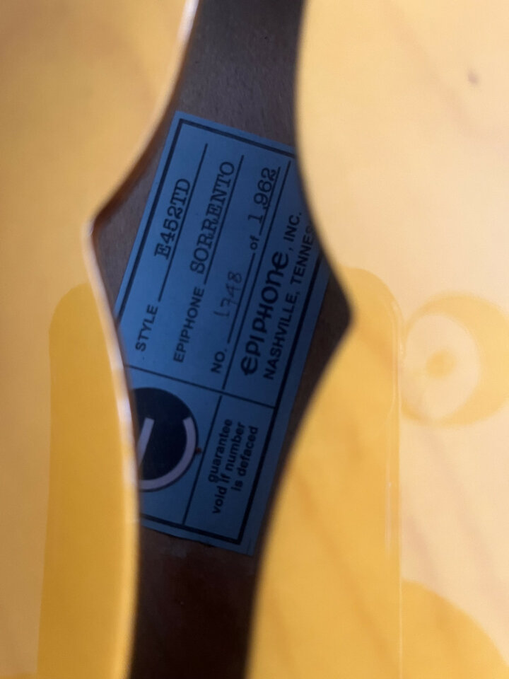 Epiphone Sorrento 1962 50th Anniversary
