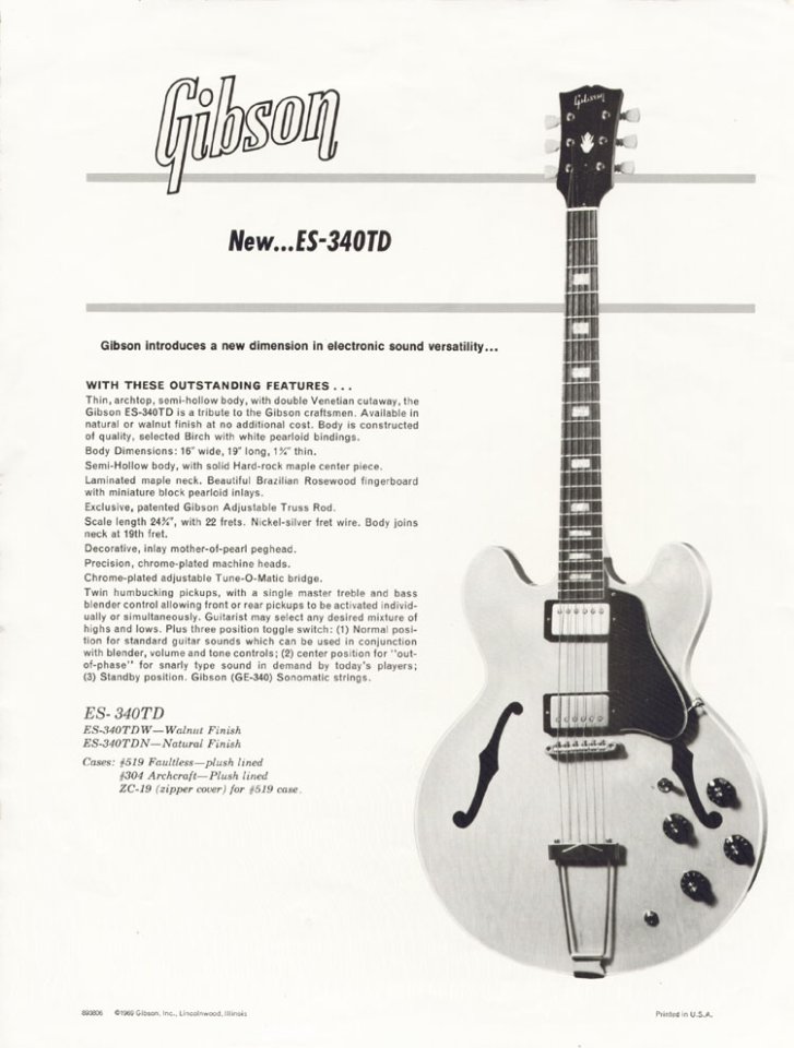 Gibson ES-340 TDW 1969.