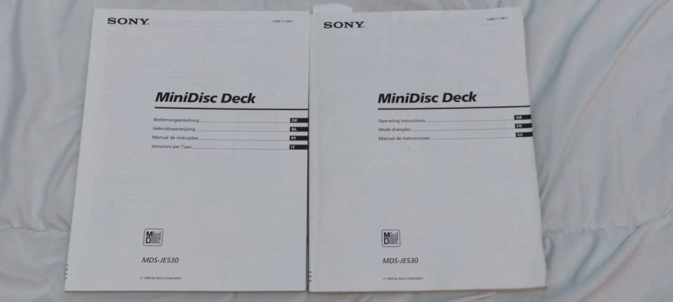 Sony MDS-JE530 MiniDisc con manual y caja