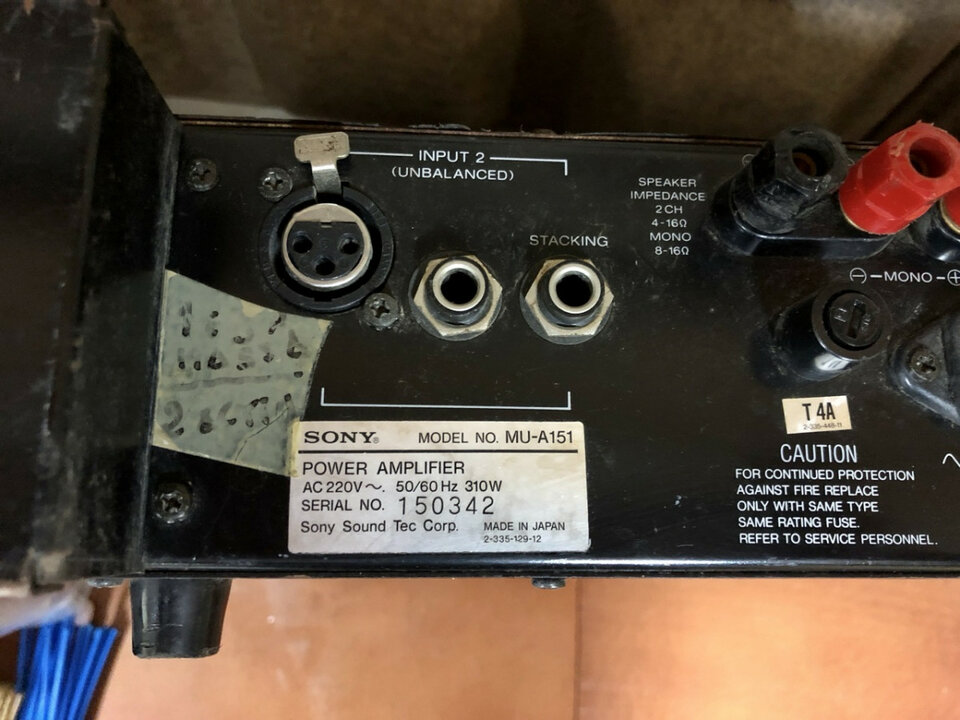 Etapa de potencia amplificador SONY MU-A151