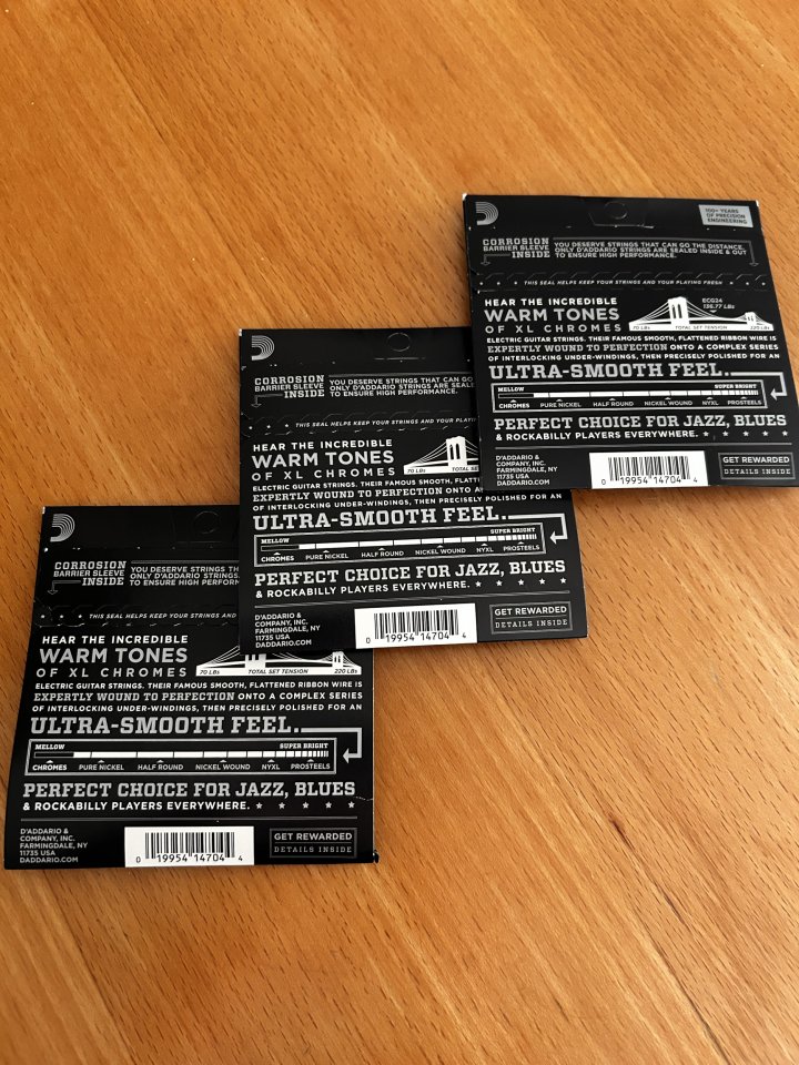 3x D’addario Chromes ECG24. 11-50