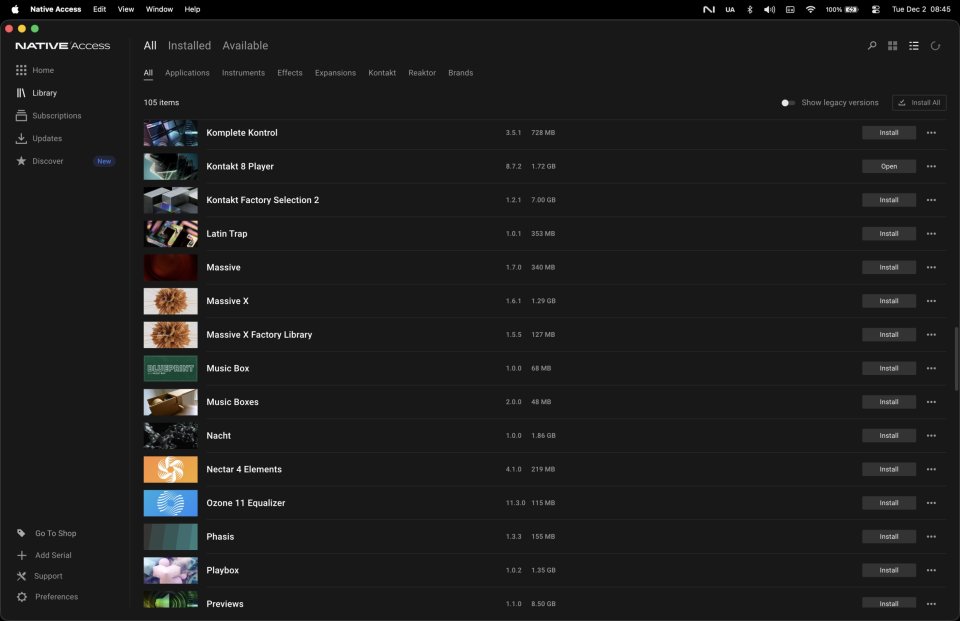 Native Instruments Cuenta Con Muchos Plugins