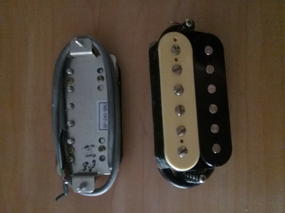 Pastillas PRS y guarda púas Fender