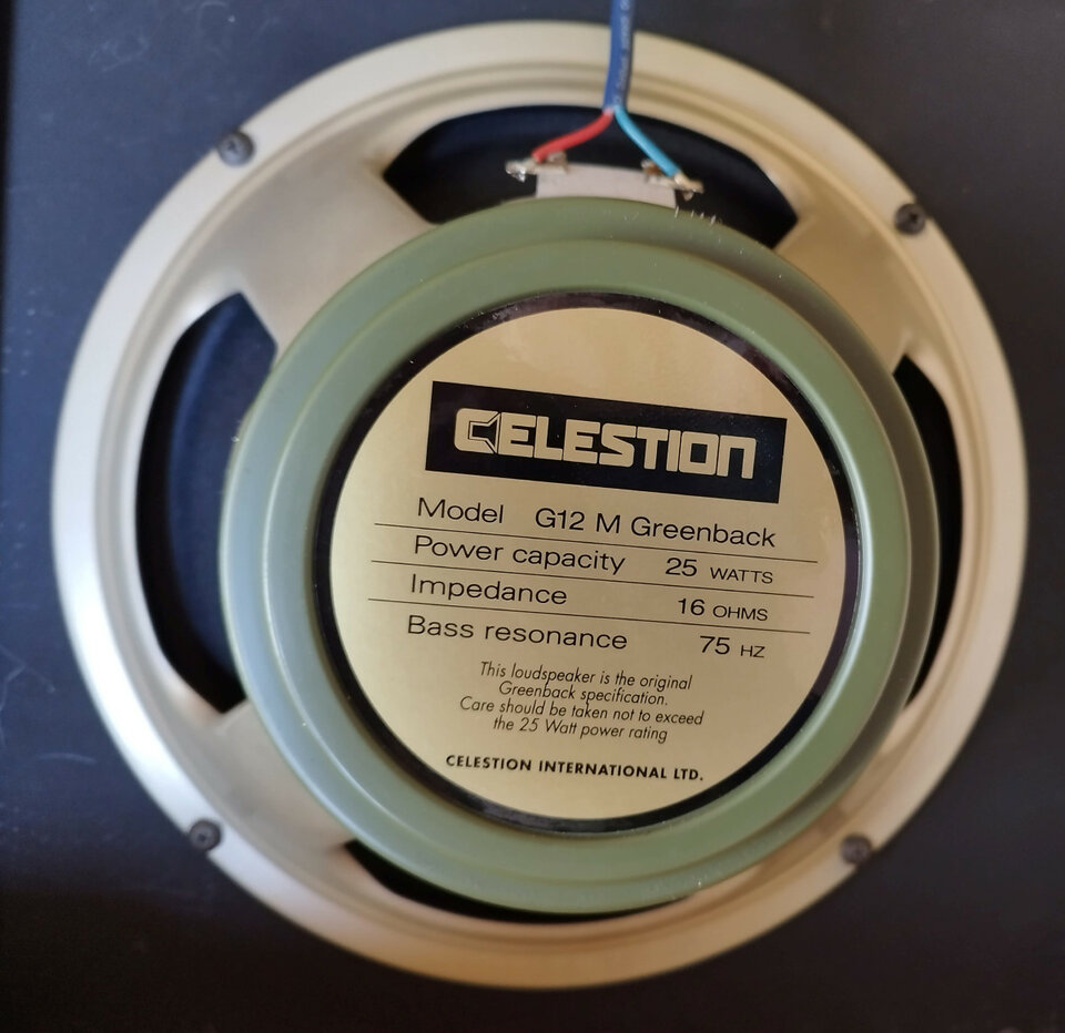 Dos Celestion G12M-25 Greenback 16 Ohm