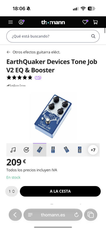 EarthQuaker Devices Tone Job 2 de segunda mano · Foto 2 de 2 · Madrid · 115 €