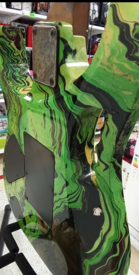 Guitarra tipo ibanez jem multicolor