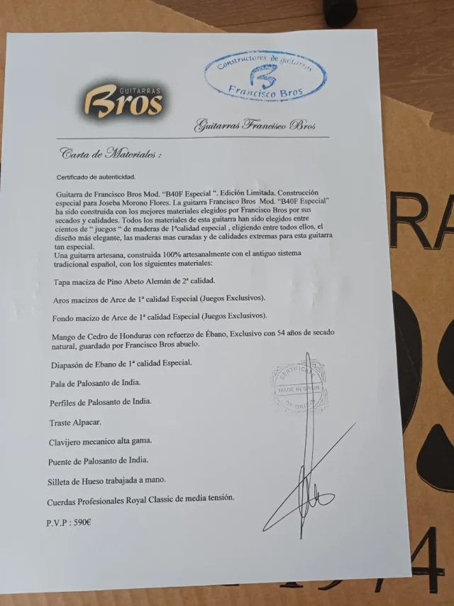 Guitarra Flamenca Francisco Bros 40F Especial