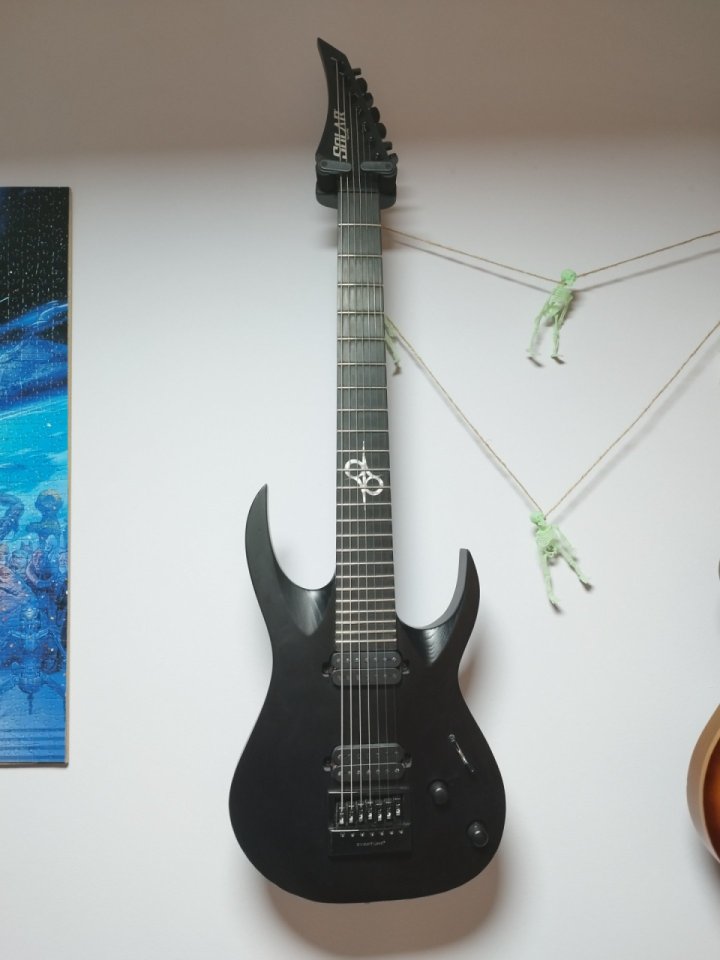 Guitarra Solar A1.7BOP Evertune– Black Open Pore Matte