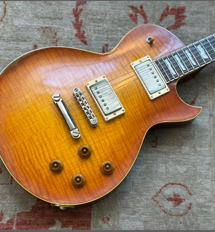 ESP eclipse Aged Honey Burst o Vintage Black DISTRESSED