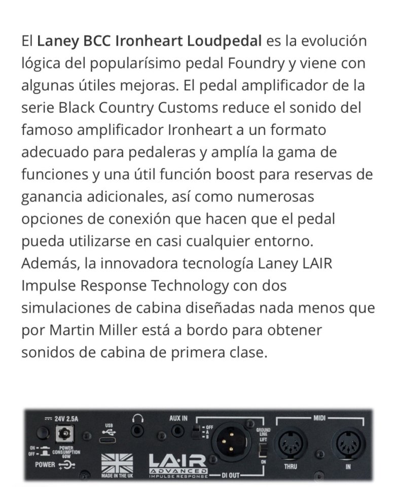 Laney BBC Loudpedal Ironheart
