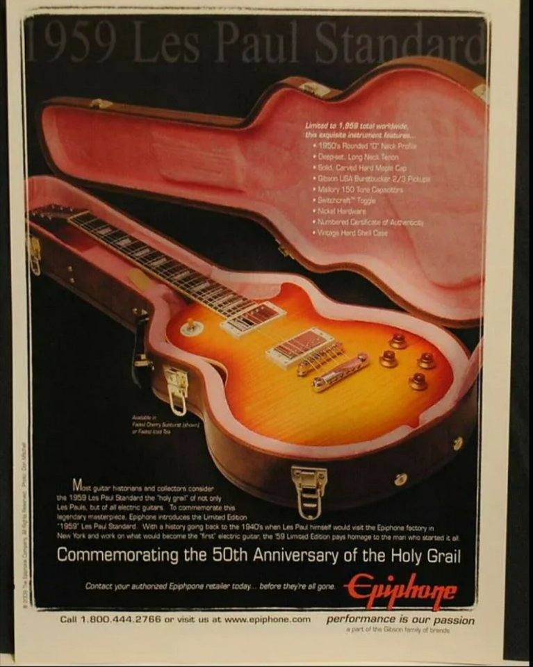 Epiphone Les Paul 1959, del 50th Aniversario