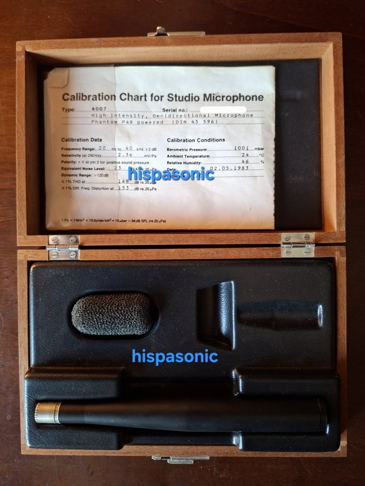 Bruel & Kjaer / DPA 4007 Vintage Micrófono omnidireccional